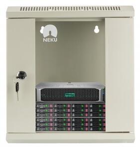 RACK skříň závěsná NEKU TS 10" 6U 300mm, sv. šedá