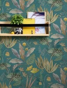 A.S. Création | Vliesová tapeta na zeď Famous Garden 39348-3 | 0,53 x 10,05 m | vining ivy, zelená, žlutá, vícebarevná