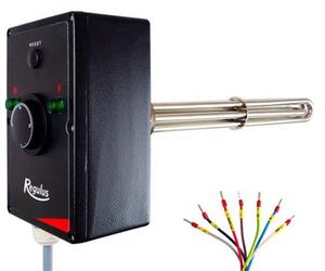 Topné těleso 5 kW, typ P s termostatem G6/4", Regulus 18915, 3x230/400V