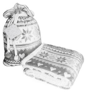 FARO Vánoční deka beránková 150x200 cm - Světle šedá