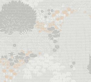 A.S. Création | Vliesová tapeta na zeď Famous Garden 39350-1 | 0,53 x 10,05 m | šedá, růžová, meruňková, bílá
