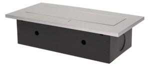 Výklopný blok ORNO OR-AE-1324/G, 2x2P+Z, 3xUSB, stříbrná