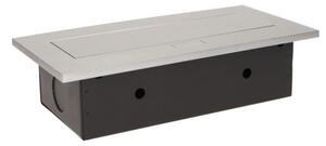 Výklopný blok ORNO OR-AE-1324/G, 2x2P+Z, 3xUSB, stříbrná