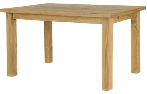 Selský stůl z masivu 100x200 MES 13 A s hladkou deskou - K13 bělená borovice