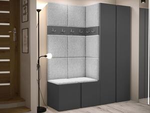 Šatní skříň Tavasz III, Barva: grafit, Barva látek:: Abriamo 06 5903211371059