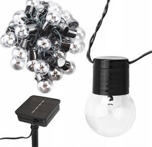Solární párty osvětlení řetěz girlanda GIR65, 30xLED, G40, 6,5m