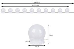 LED světla na zrcadlo k toaletnímu stolku 10 ks Izoxis 18910