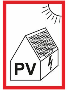 Nálepka "PV symbol na fotovoltaiku" A7