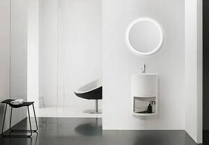 DSK Design LED kulaté světelné zrcadlo DSK Silver Space / Ø 60 cm / neutrální bílá / 950 lm / bílá