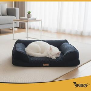 Ortopedický pelíšek lůžko pro psy S Purlov 26914, 65x55cm, černá