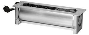 Elektricky ovládaná zapuštěná zásuvka ORNO OR-GM-9038, 3x 230V, 2x RJ45, 1x HDMI
