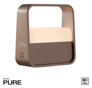 PAUL NEUHAUS LED stolní lampa Pure Go bronz na baterie dotykový vypínač USB 2700K PN 4055-97