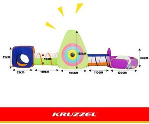 Dětský stan 5 v 1 s tunely KRUZZEL 27684