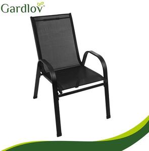 Balkonový set stůl + 2 židle černý Gardlov 27568