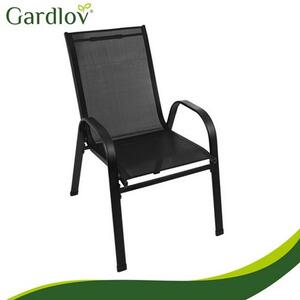 Zahradní židle stohovatelné černé 2 ks Gardlov 27565