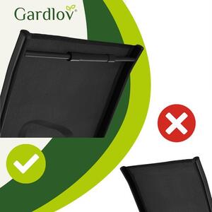 Balkonový set stůl + 2 židle černý Gardlov 27568