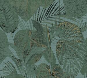 A.S. Création | Vliesová tapeta na zeď Famous Garden 39355-3 | 0,53 x 10,05 m | vining ivy, zlatá