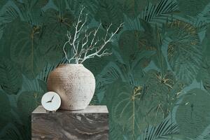 A.S. Création | Vliesová tapeta na zeď Famous Garden 39355-3 | 0,53 x 10,05 m | vining ivy, zlatá