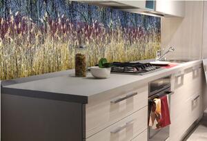 DIMEX | Fototapeta do kuchyně Zimní rákos KI-180-170 | 180 x 60 cm | vícebarevná
