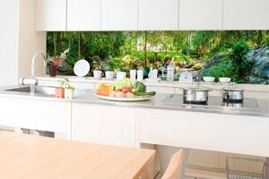 DIMEX | Fototapeta do kuchyně Botanická zahrada KI-350-134 | 350 x 60 cm | zelená, hnědá