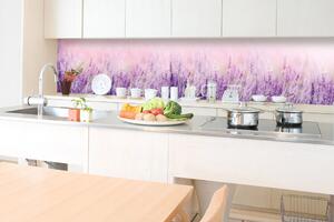 DIMEX | Fototapeta do kuchyně Levandule KI-350-124 | 350 x 60 cm | fialová, růžová
