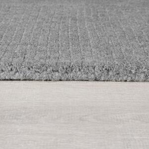 Kusový ručně tkaný koberec Tuscany Textured Wool Border Grey Marl 120x170 cm