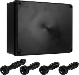 Plastová instalační krabice hermetická S-BOX 516C, 240x190x90mm IP65, černá, UV