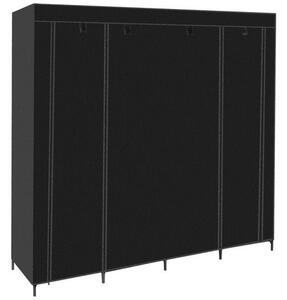 Šatní skříň dvojitá látková skládací 170x170cm Ruhhy 23740, černá