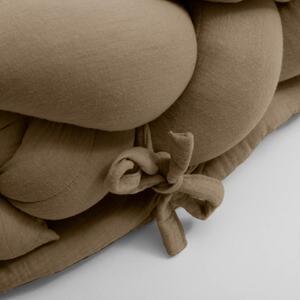 NEW BABY Mušelínová dětská hrací deka béžová Dřevo Průměr 90 cm