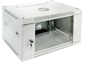 RACK skříň závěsná NEKU TS 19" 6U 350mm, sv. šedá, k samosestavení