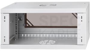 RACK skříň závěsná 19" 4U 350mm, sv. šedá, k samosestavení