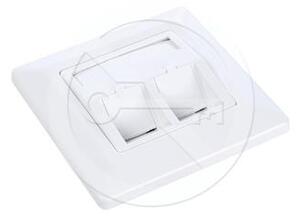 Zásuvka modulární Solarix pro 2 keystony pod omítku bílá SX9-2-0-WH