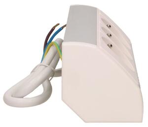 Povrchová zásuvka ORNO OR-GM-9001/W-G, rohové pouzdro, 3x zásuvka, barva bílá-stříbrná