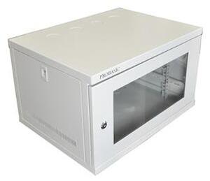 19" Kovový rozvaděč montážní skříň se skleněnými dvířky 6U 540*400*320 RAL7035