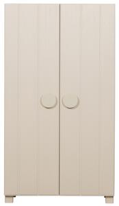 Hoorns Béžová borovicová šatní skříň Becca 200 x 110 cm