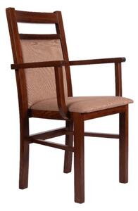 Židle s područkami STRAKOŠ DF6 - ořech světlý, Etna 24
