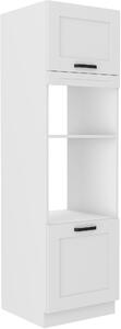 STL 60 cm skříňka vysoká 2D na mikrovlnnou a pečící vestavnou troubu LUNA Barevné provedení LUNA: Bílá / Bílá