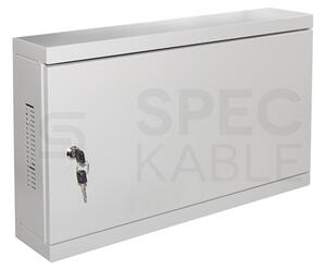 Kovový rozváděč montážní skříň 540x350x120 mm TPR-2U, záda plech, lesklá bílá