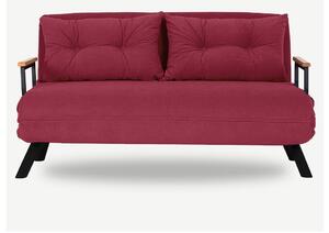 Designová rozkládací sedačka Hilarius 133 cm červeno-hnědá