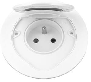 Zapuštěná zásuvka s víčkem, hermeticky uzavřená ORNO OR-GM-9030/W, nerez IP55, bílá