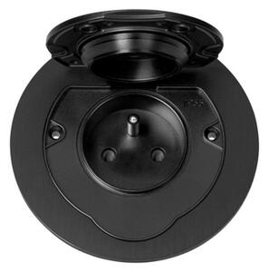 Zapuštěná zásuvka s víčkem, hermeticky uzavřená ORNO OR-GM-9030/B, nerez IP55, černá
