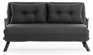Designová rozkládací sedačka Hilarius 133 cm tmavě šedá