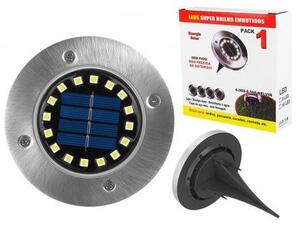Zahradní dekorační svítidlo LTC LXLL1218, 16 x LED, solární, nerez, 6000K