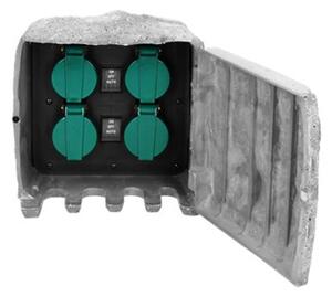 Zahradní zásuvka STONE ORNO OR-AE-13185, 4 zásuvky 2P + E, gumový kabel H07RN-F 3