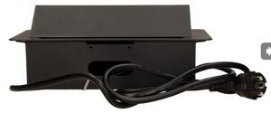 Výklopný blok zapuštěný ORNO OR-AE-13126/B/3M, 2x 230V a 2x USB,kabel 3m, černý