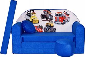 Modrá dětská pohovka 98 x 170 cm Cars