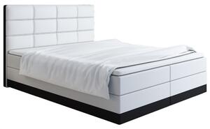 - Čalouněná postel 160x200 LILLIANA 1 - bílá / černá