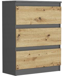 Komoda Relevo (antracit + artisan). Akce -11%