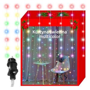 Vánoční světelný závěs multikolor 300 LED ISO 11331, IP44