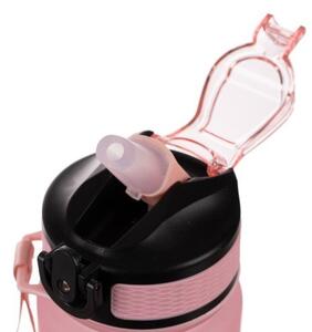 Motivační láhev na vodu 1000 ml, modrorůžová Trizand 24497